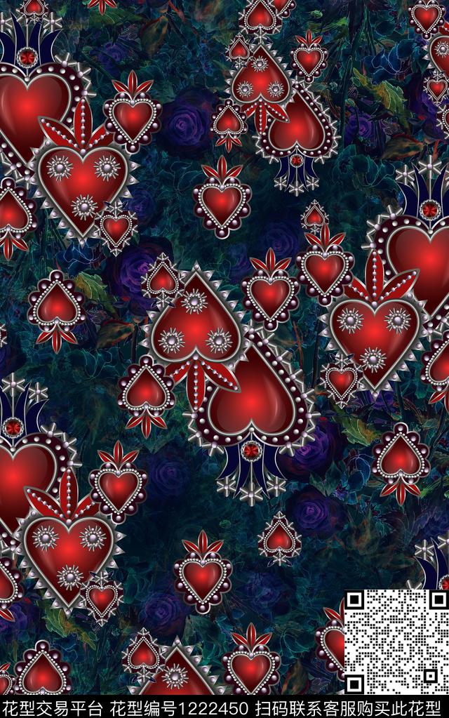 爱心中老年秋冬华亿平台数码印花华亿平台下载（图片编号: 1222450） - 瓦栏（Walan）