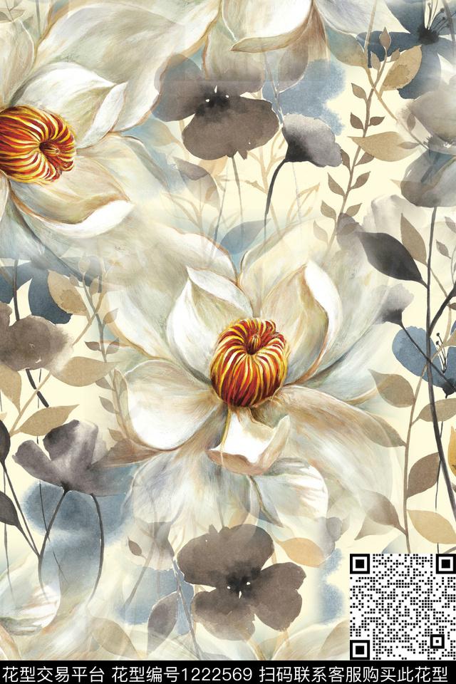 花卉大牌风小碎花数码印花华亿平台下载（图片编号: 1222569） - 瓦栏（Walan）