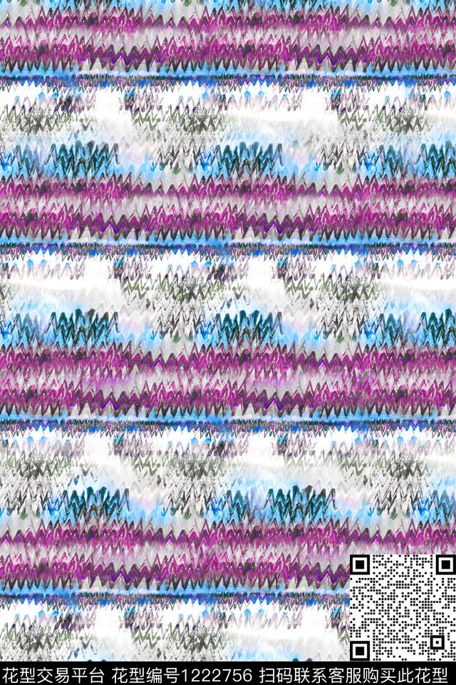 几何肌理条纹数码印花华亿平台下载（图片编号: 1222756） - 瓦栏（Walan）