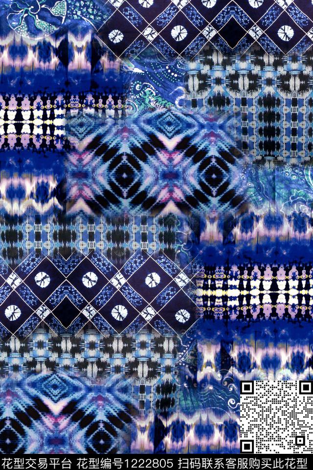 几何肌理条纹数码印花华亿平台下载（图片编号: 1222805） - 瓦栏（Walan）