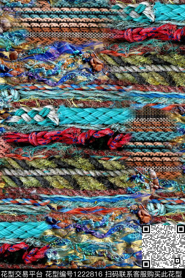 几何肌理条纹数码印花华亿平台下载（图片编号: 1222816） - 瓦栏（Walan）