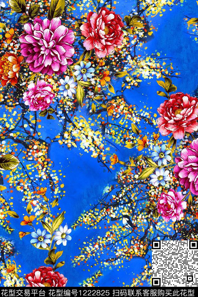 花卉肌理数码印花华亿平台下载（图片编号: 1222825） - 瓦栏（Walan）