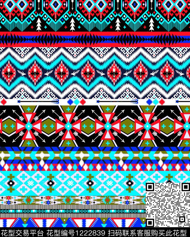 民族花卉波西米亚美丽传统印花华亿平台下载（图片编号: 1222839） - 瓦栏（Walan）