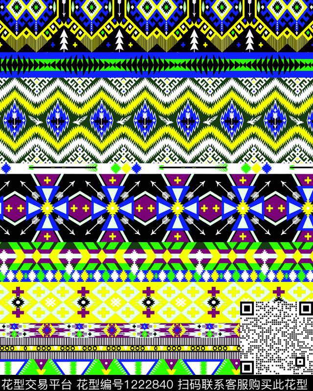 民族花卉波西米亚美丽传统印花华亿平台下载（图片编号: 1222840） - 瓦栏（Walan）