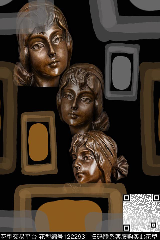 男装休闲花卉个性照片人物数码印花华亿平台下载（图片编号: 1222931） - 瓦栏（Walan）