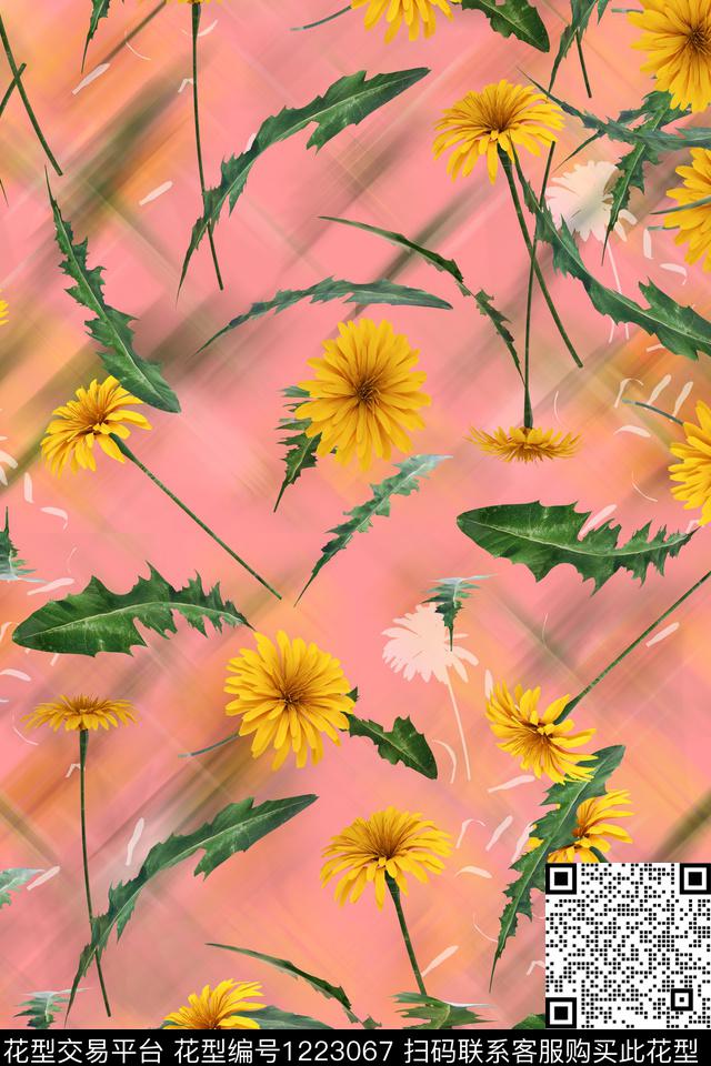 肌理女装绿植树叶数码印花华亿平台下载（图片编号: 1223067） - 瓦栏（Walan）