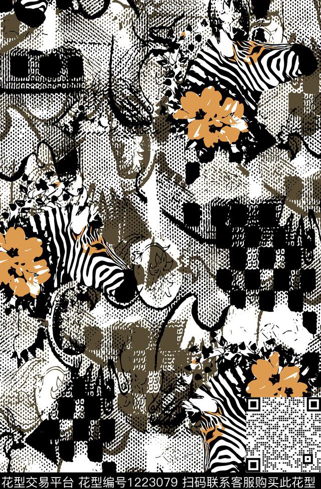 抽象几何大牌风传统印花华亿平台下载（图片编号: 1223079） - 瓦栏（Walan）