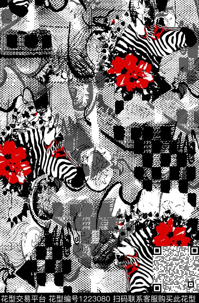 抽象几何大牌风传统印花华亿平台下载（图片编号: 1223080） - 瓦栏（Walan）