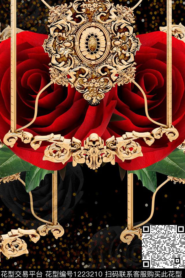 男装大牌风花卉数码印花华亿平台下载（图片编号: 1223210） - 瓦栏（Walan）