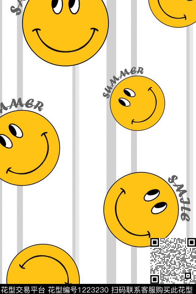 休闲家纺笑脸传统印花华亿平台下载（图片编号: 1223230） - 瓦栏（Walan）