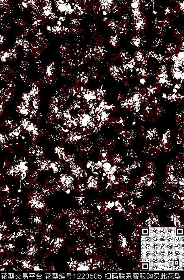 抽象大牌风纹理花卉传统印花华亿平台下载（图片编号: 1223505） - 瓦栏（Walan）