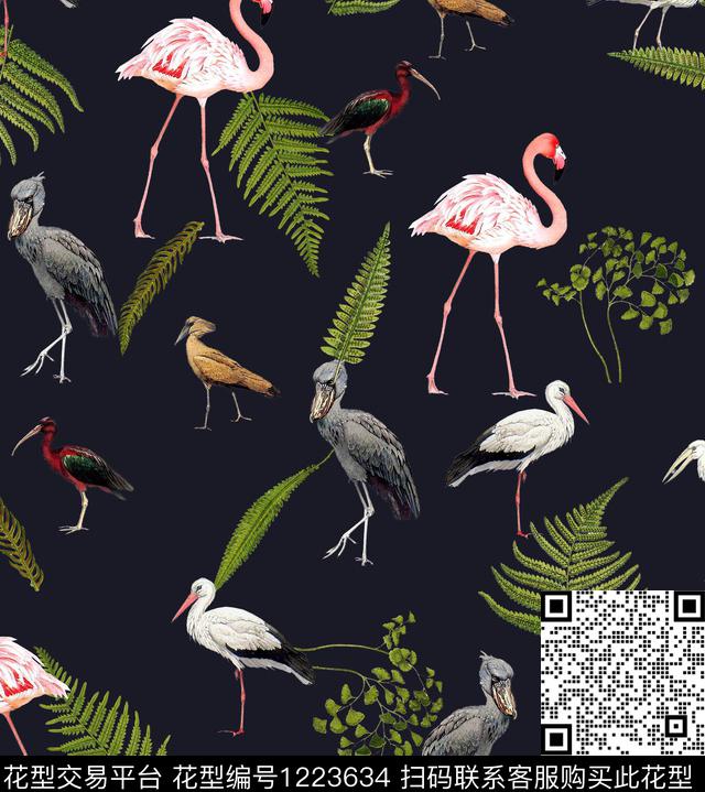 火烈鸟数码印花华亿平台下载（图片编号: 1223634） - 瓦栏（Walan）