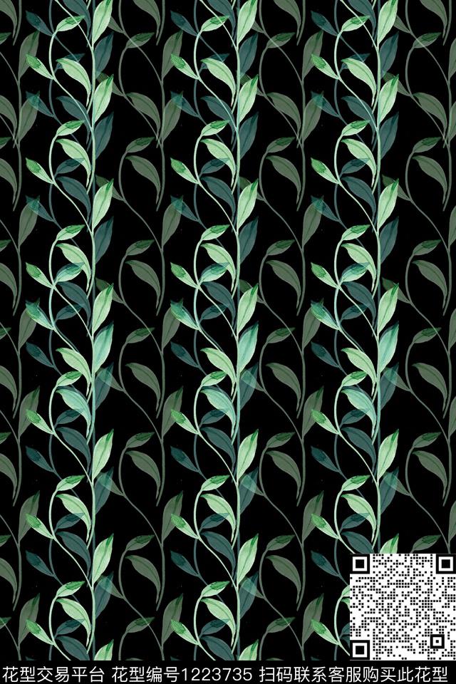 水彩手绘小清新数码印花华亿平台下载（图片编号: 1223735） - 瓦栏（Walan）