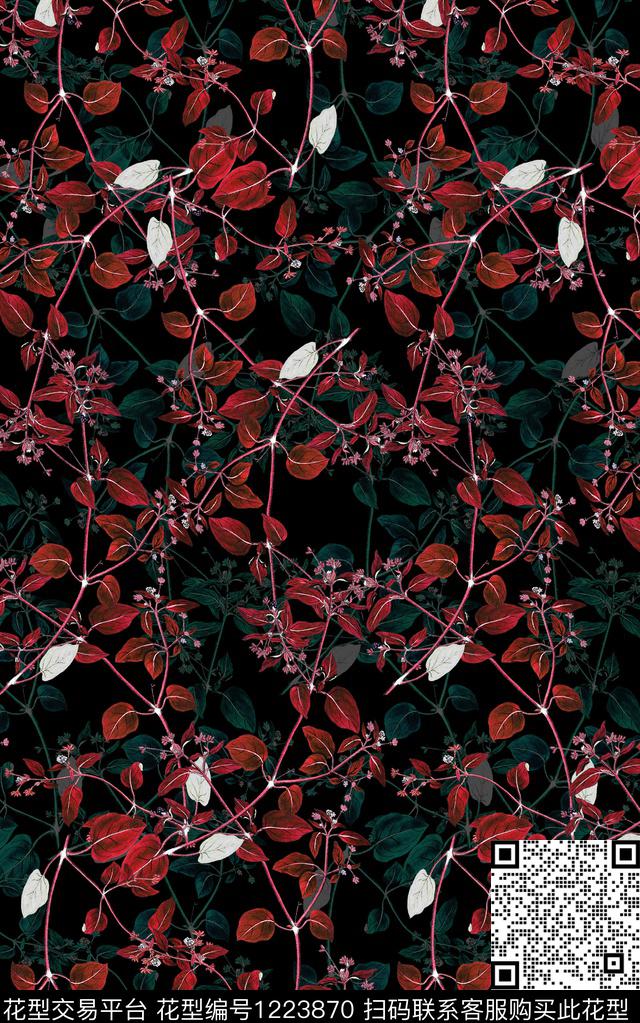 水彩花卉中老年数码印花华亿平台下载（图片编号: 1223870） - 瓦栏（Walan）