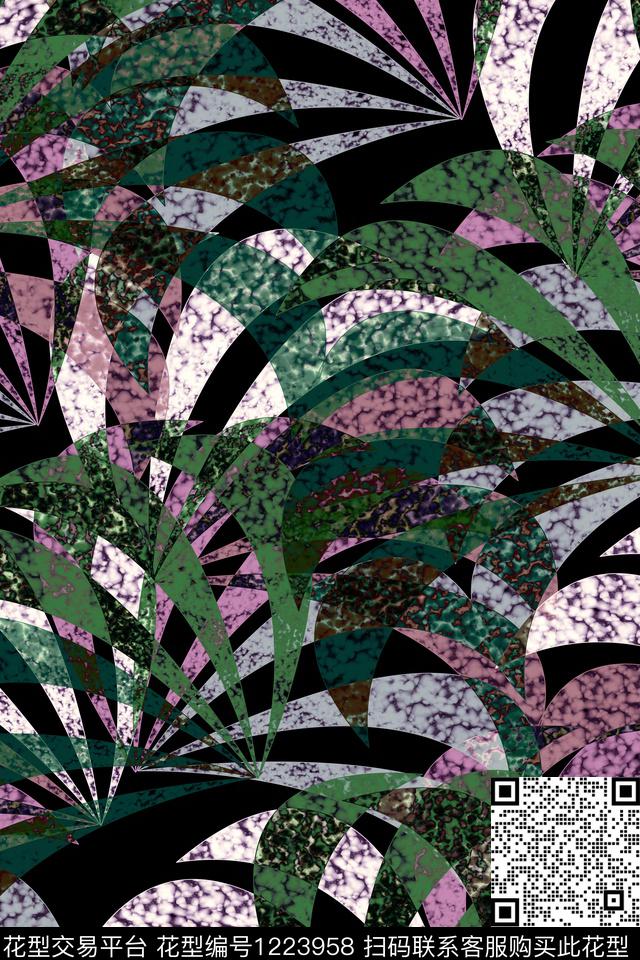 抽象男装休闲时尚数码印花华亿平台下载（图片编号: 1223958） - 瓦栏（Walan）