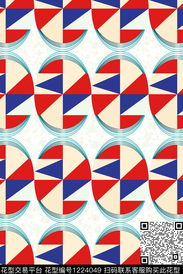 几何时尚炫彩传统印花华亿平台下载（图片编号: 1224049） - 瓦栏（Walan）