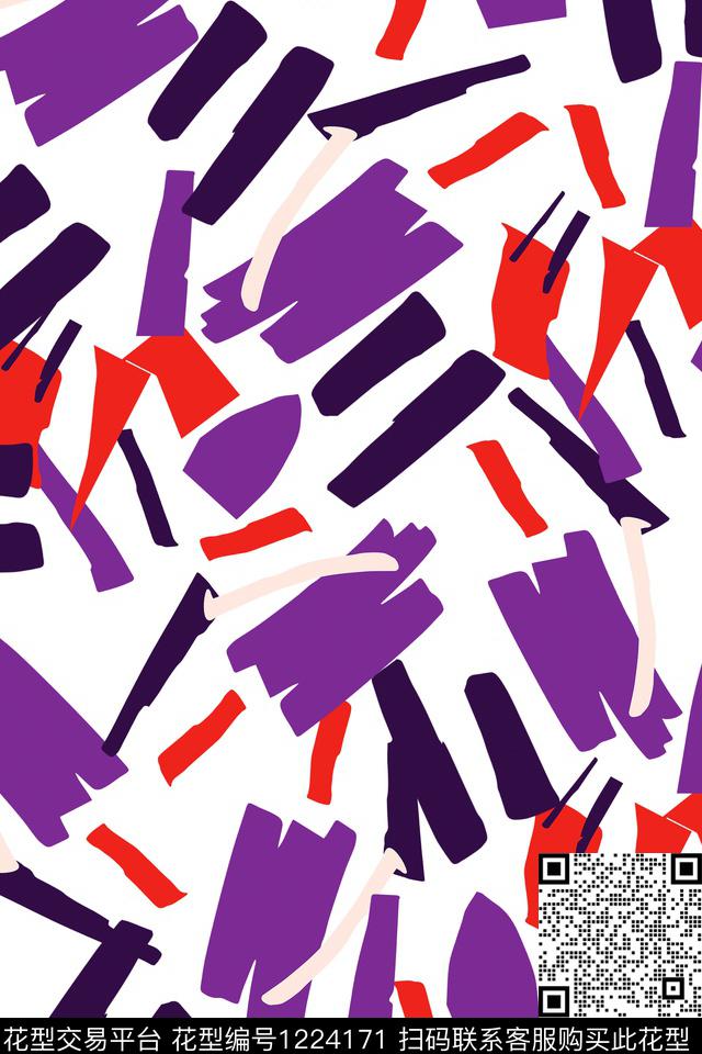 几何不规则图形条纹传统印花华亿平台下载（图片编号: 1224171） - 瓦栏（Walan）