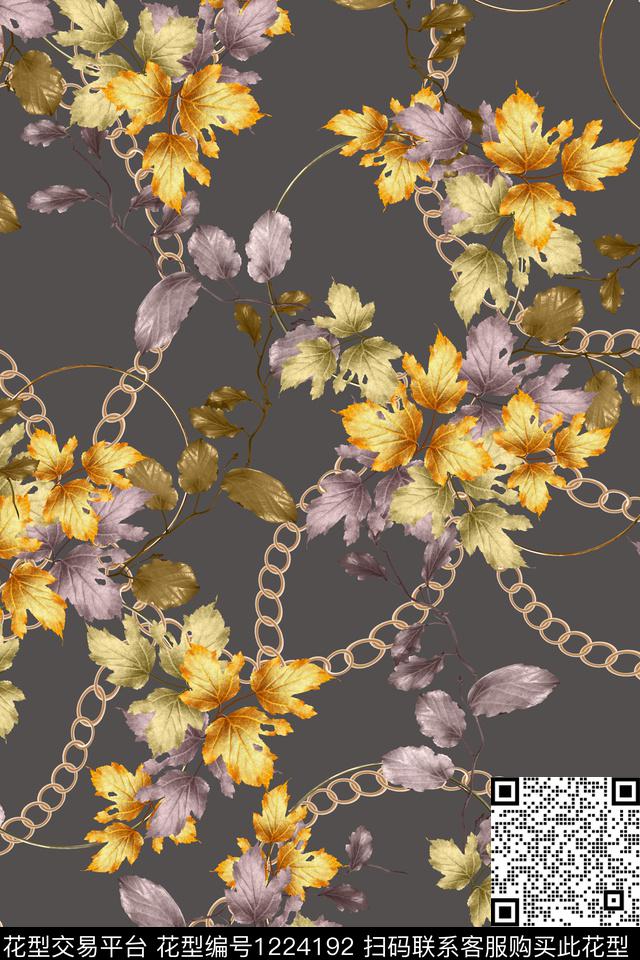 花卉大牌风时尚数码印花华亿平台下载（图片编号: 1224192） - 瓦栏（Walan）