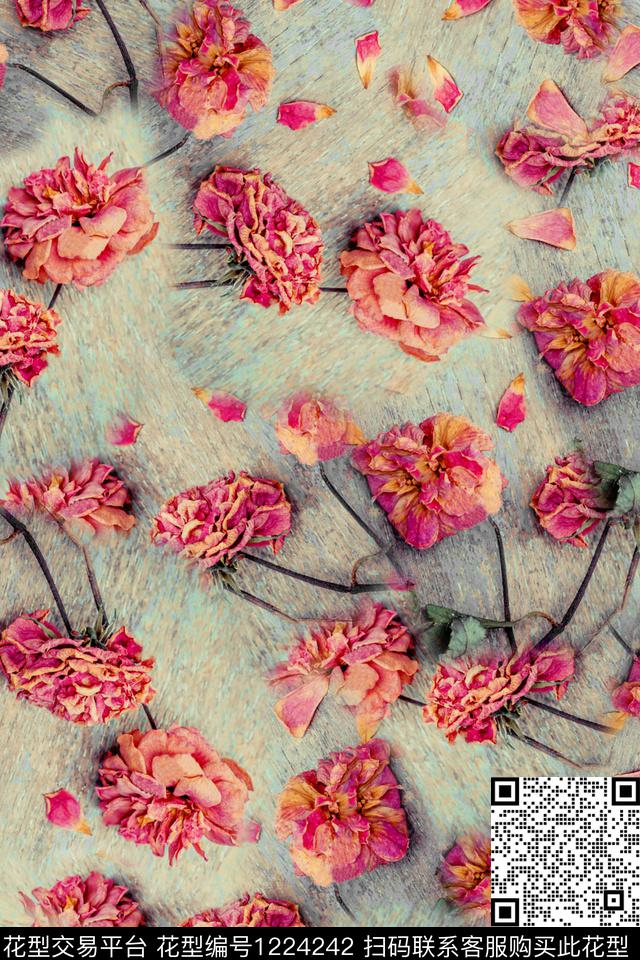 花卉数码华亿平台小碎花数码印花华亿平台下载（图片编号: 1224242） - 瓦栏（Walan）