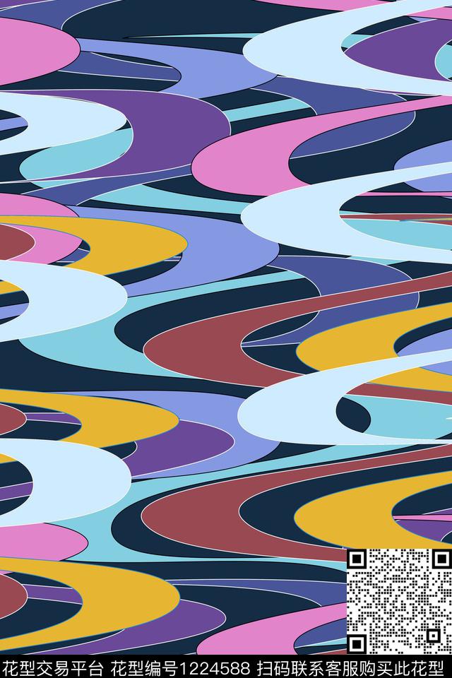 抽象男装休闲时尚传统印花华亿平台下载（图片编号: 1224588） - 瓦栏（Walan）