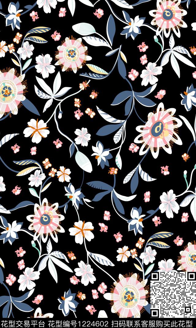 女装花卉小碎花传统印花华亿平台下载（图片编号: 1224602） - 瓦栏（Walan）