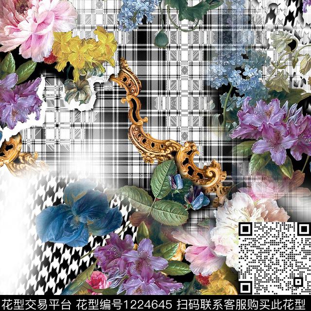 大花春夏华亿平台数码华亿平台数码印花华亿平台下载（图片编号: 1224645） - 瓦栏（Walan）