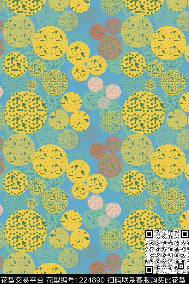 传统时尚圆圈与波点男装休闲花卉传统印花华亿平台下载（图片编号: 1224890） - 瓦栏（Walan）