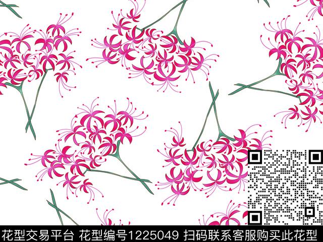 花卉蝴蝶漂亮淑女传统印花华亿平台下载（图片编号: 1225049） - 瓦栏（Walan）