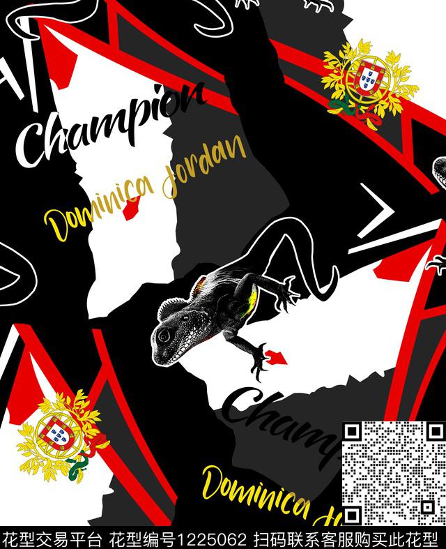 线条画字母大牌风数码印花华亿平台下载（图片编号: 1225062） - 瓦栏（Walan）