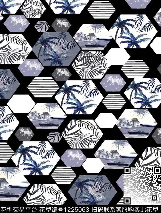 男装风景景观休闲风数码印花华亿平台下载（图片编号: 1225063） - 瓦栏（Walan）