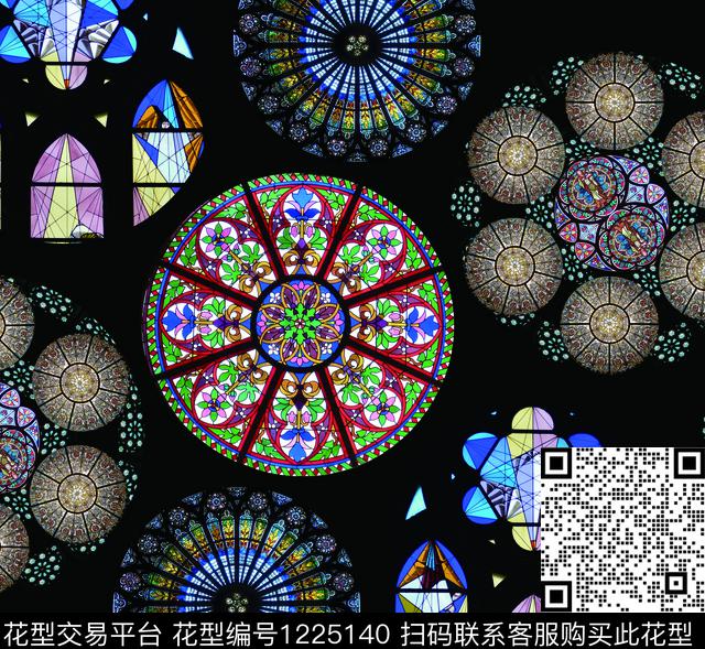 镂空圆形玻璃数码印花华亿平台下载（图片编号: 1225140） - 瓦栏（Walan）