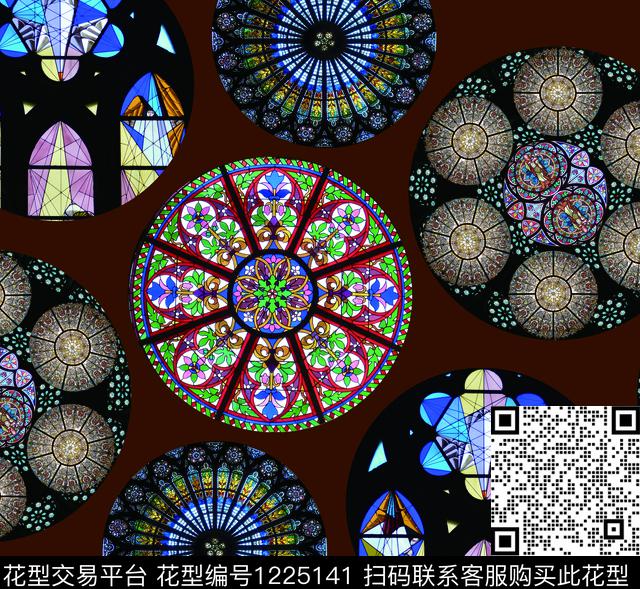 镂空圆形玻璃数码印花华亿平台下载（图片编号: 1225141） - 瓦栏（Walan）