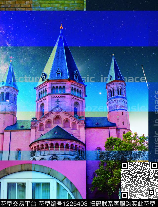 建筑大牌风男装数码印花华亿平台下载（图片编号: 1225403） - 瓦栏（Walan）