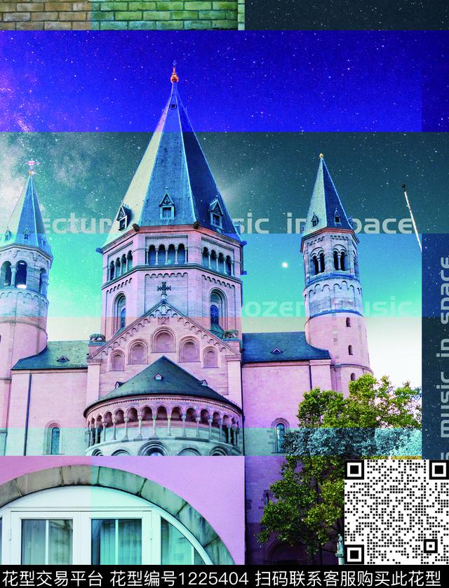 建筑大牌风男装数码印花华亿平台下载（图片编号: 1225404） - 瓦栏（Walan）