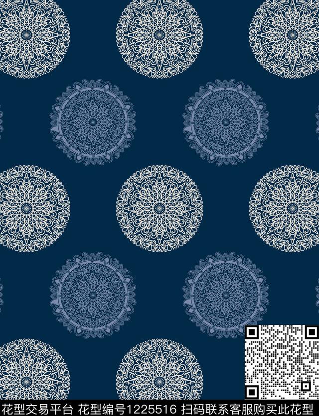 古典花纹宗教文艺传统印花华亿平台下载（图片编号: 1225516） - 瓦栏（Walan）