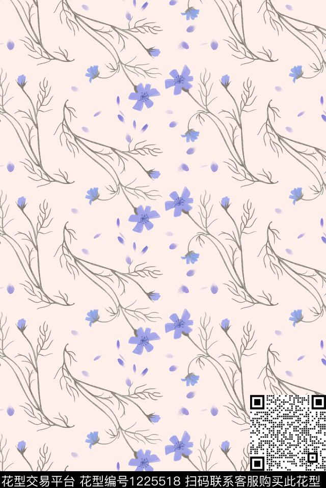 少女春夏华亿平台文艺数码印花华亿平台下载（图片编号: 1225518） - 瓦栏（Walan）