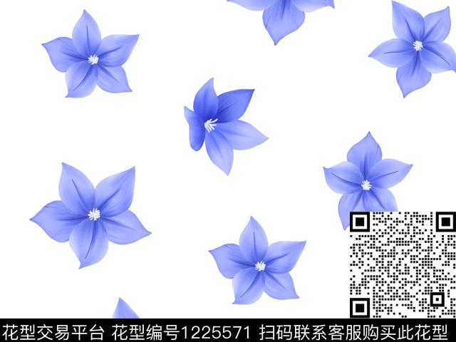 小碎花小清新清爽花数码印花华亿平台下载（图片编号: 1225571） - 瓦栏（Walan）