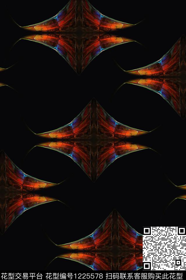 大牌风几何男装数码印花华亿平台下载（图片编号: 1225578） - 瓦栏（Walan）