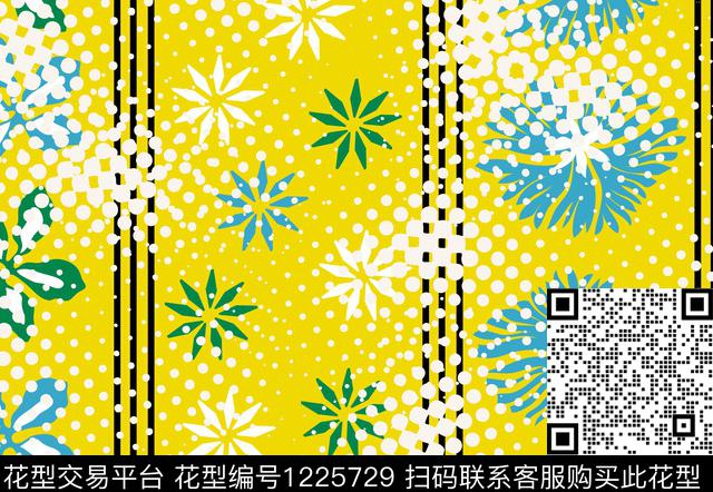 几何花卉卡通传统印花华亿平台下载（图片编号: 1225729） - 瓦栏（Walan）