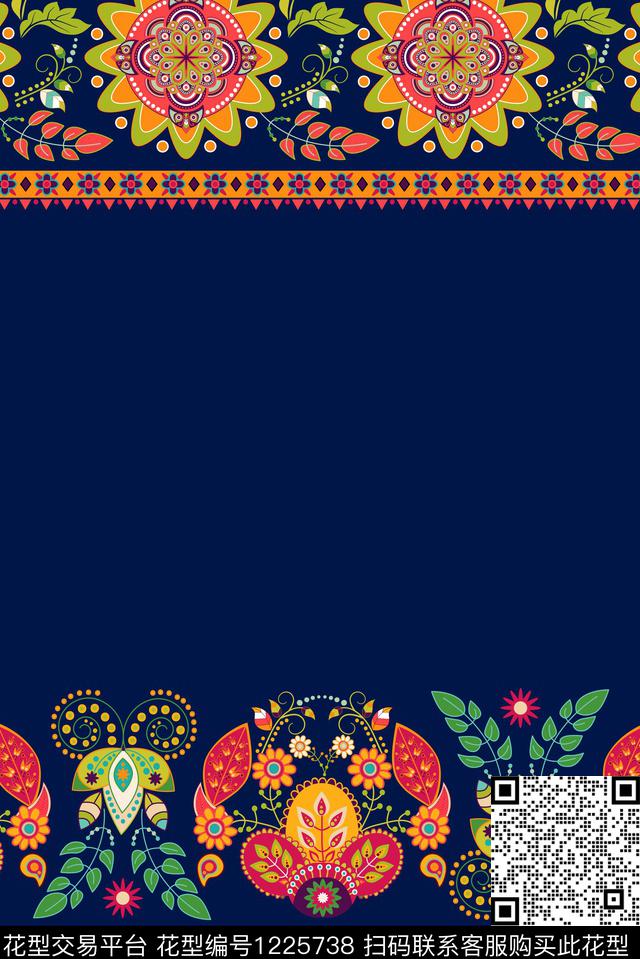 古典花纹民族花卉复古传统印花华亿平台下载（图片编号: 1225738） - 瓦栏（Walan）