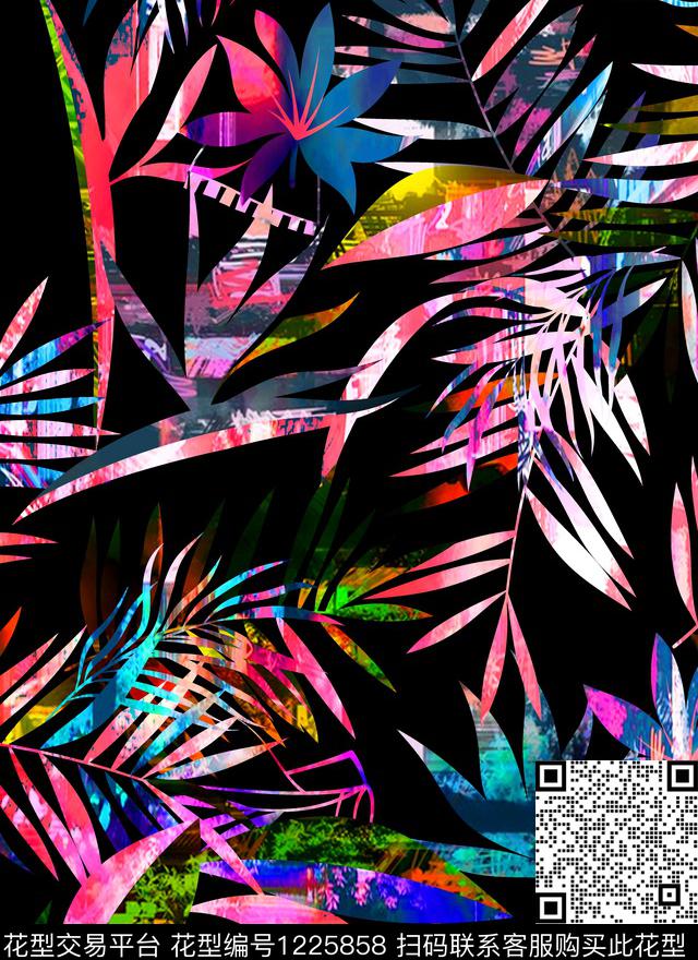 花卉数码华亿平台数码印花华亿平台下载（图片编号: 1225858） - 瓦栏（Walan）