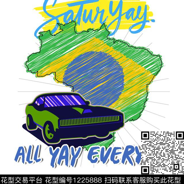 字母男装定位花传统印花华亿平台下载（图片编号: 1225888） - 瓦栏（Walan）