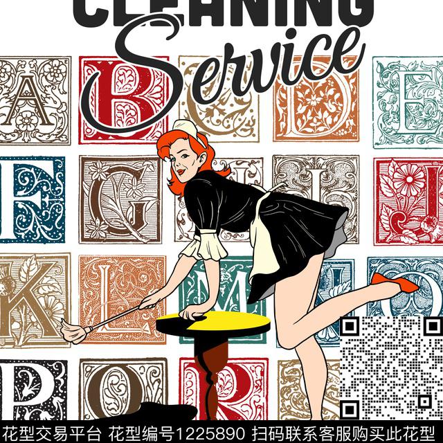 字母人物男装传统印花华亿平台下载（图片编号: 1225890） - 瓦栏（Walan）