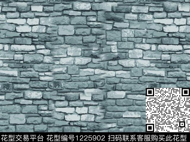 肌理墙面砖头数码印花华亿平台下载（图片编号: 1225902） - 瓦栏（Walan）