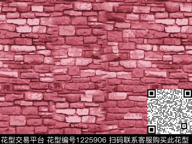 肌理墙面砖头数码印花华亿平台下载（图片编号: 1225906） - 瓦栏（Walan）