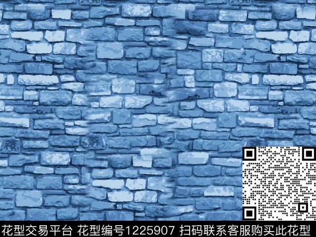 肌理墙面砖头数码印花华亿平台下载（图片编号: 1225907） - 瓦栏（Walan）