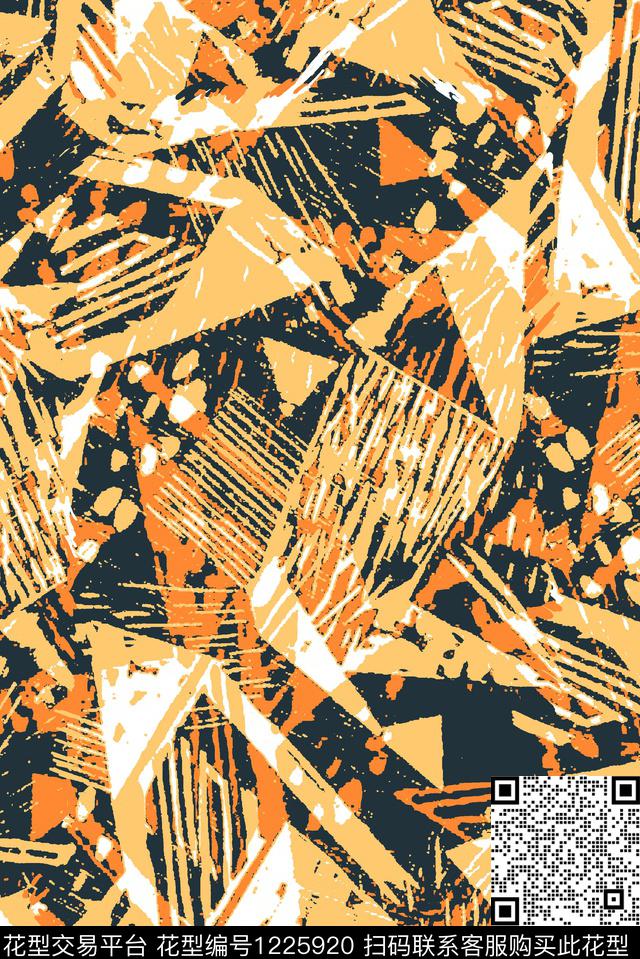 抽象大牌风几何、传统印花华亿平台下载（图片编号: 1225920） - 瓦栏（Walan）