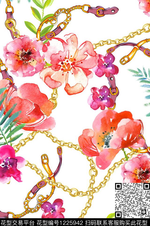 大花花卉泳装数码印花华亿平台下载（图片编号: 1225942） - 瓦栏（Walan）