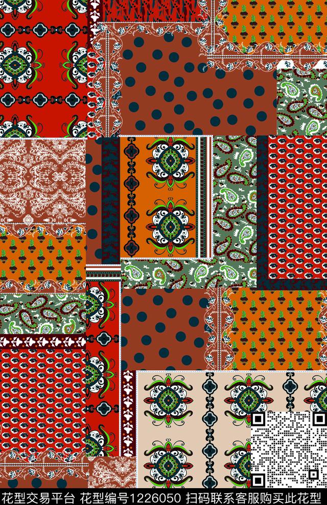 佩斯利服装花纹花纹传统印花华亿平台下载（图片编号: 1226050） - 瓦栏（Walan）