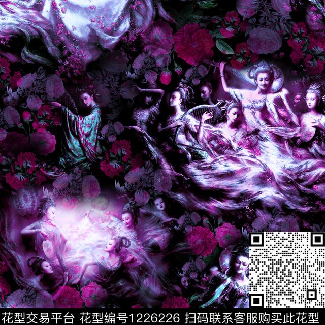 时尚数码华亿平台民族风数码印花华亿平台下载（图片编号: 1226226） - 瓦栏（Walan）